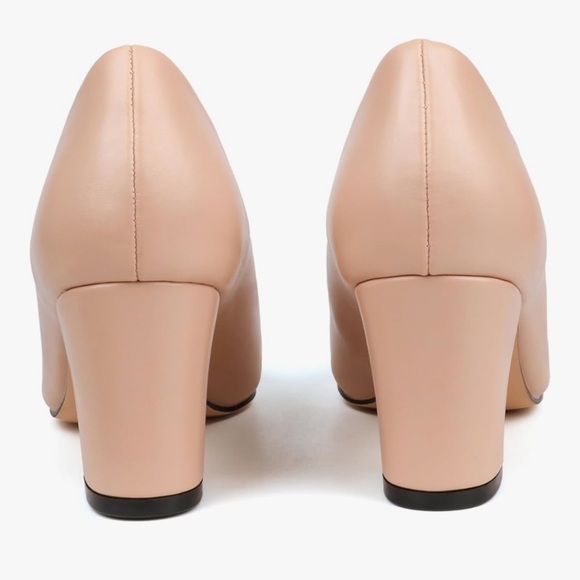 New 🆕 Women Chunky Pumps Splicing Round Toe Pumps Office Shoes 11 - Picture 4 of 8